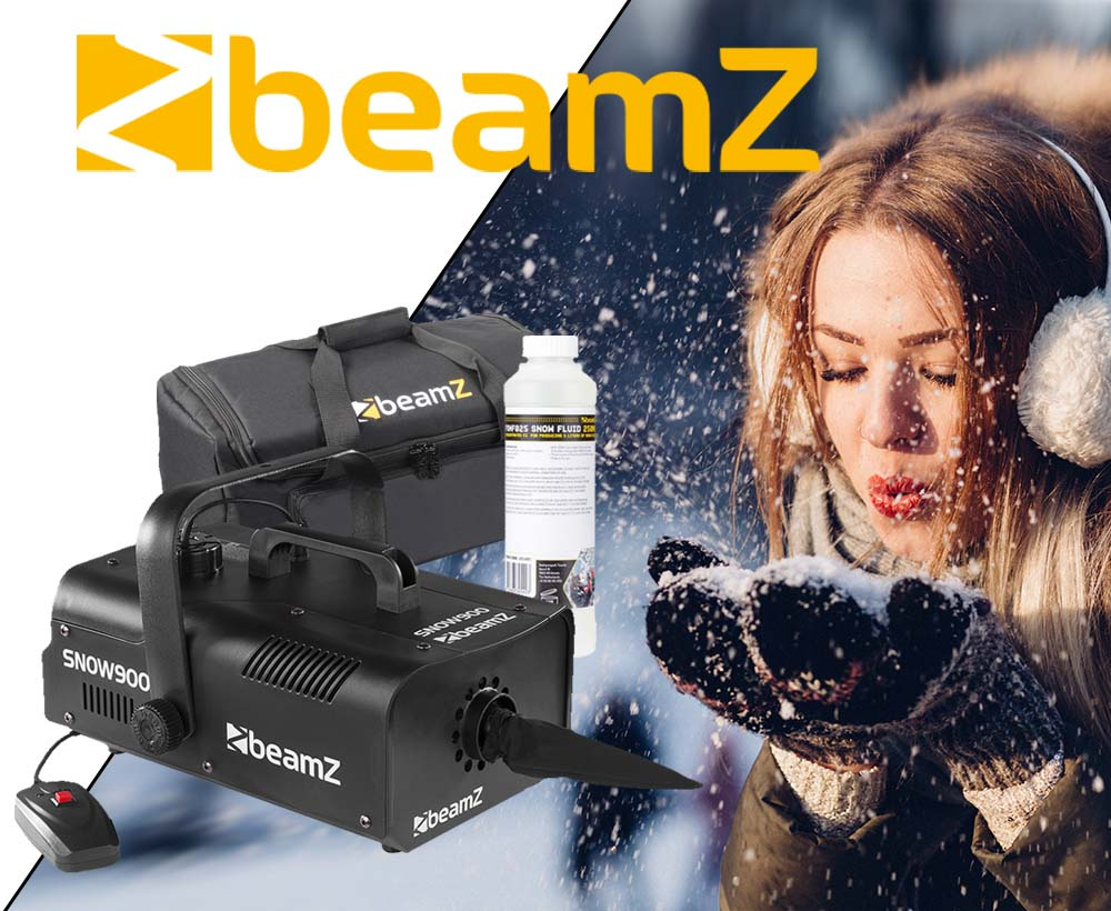 ZESTAW Wytwornica śniegu SNOW900 BeamZ + płyn 1L + torba
