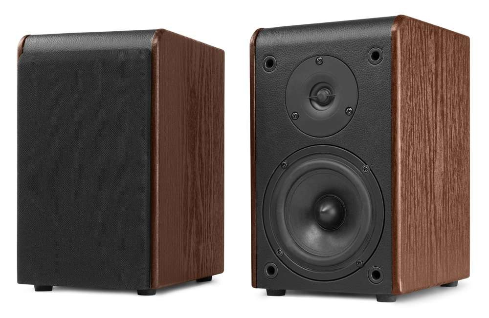 Gramofon stereo Audizio RP330D z Bluetooth i głośnikami - 100W - Brązowy+winyl gratis