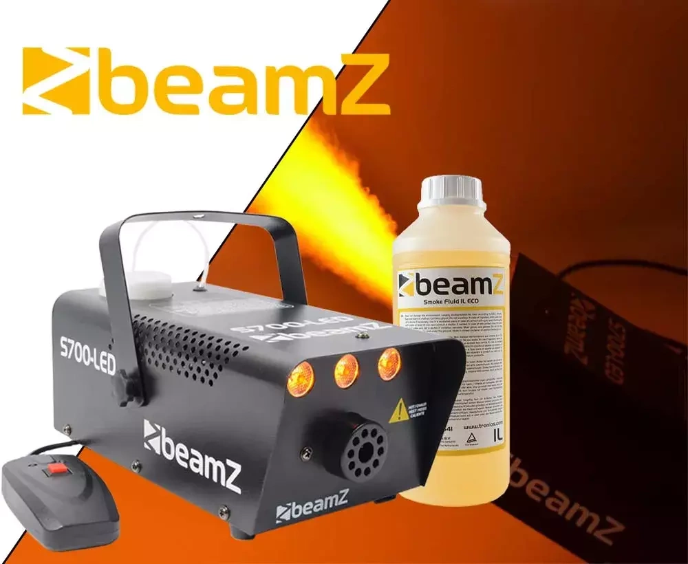 ZESTAW Wytwornica dymu LED S700-LED BeamZ z płynem 1L