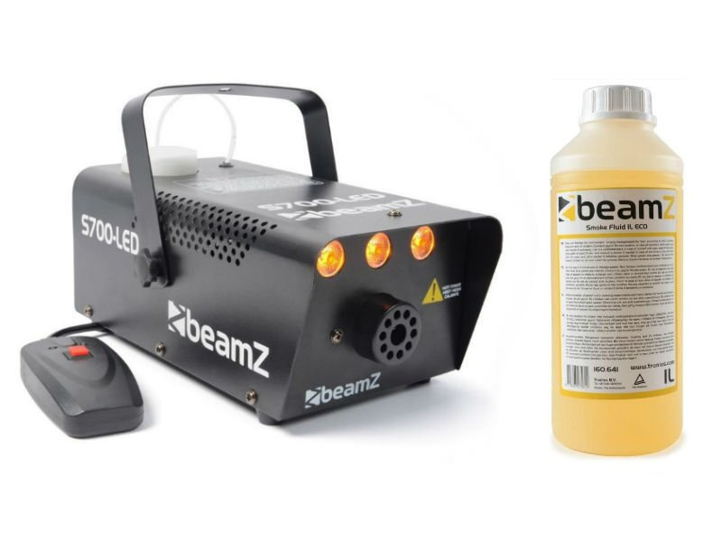 ZESTAW Wytwornica dymu LED S700-LED BeamZ z płynem 1L
