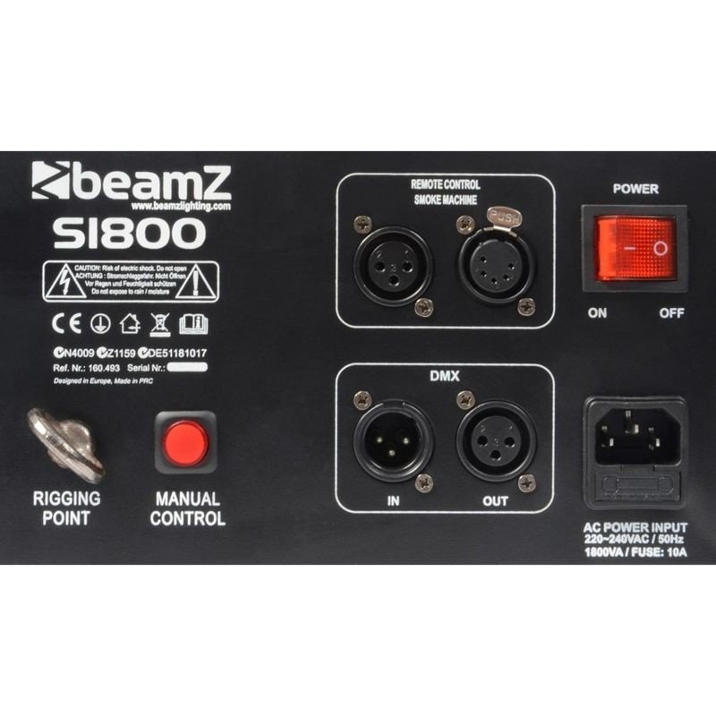 Wytwornica dymu pionowego BeamZ S1800 DMX + PŁYN 5L