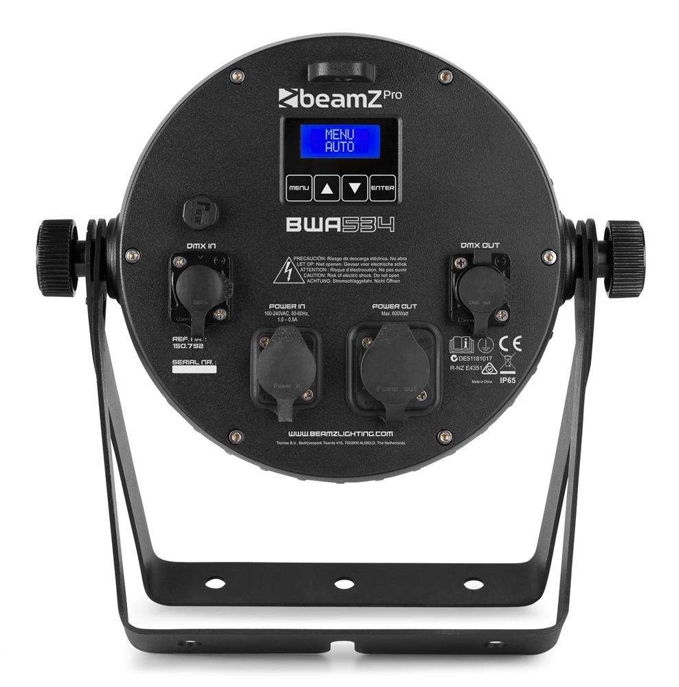 Reflektor BWA534 Led AluPAR IP65 12x15W 6-1 Beamz Pro
