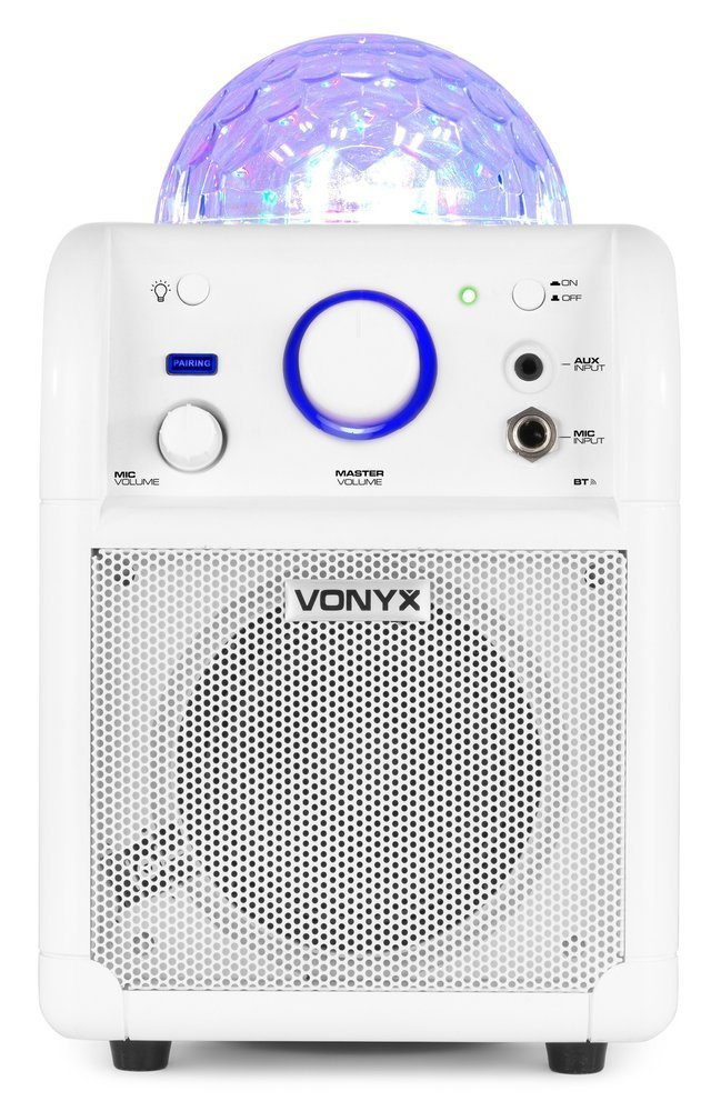 Zestaw: kolumna karaoke z mikrofonem, bluetooth i efektem świetlnym VONYX SBS50W 