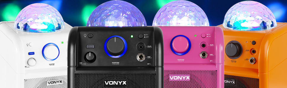 Zestaw karaoke z mikrofonem, bluetooth i efektem świetlnym Vonyx SBS50L