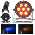 Reflektor LED FLAT PAR projektor 7x 6W RGBW THINPAR7X6-RGBW Ibiza Light