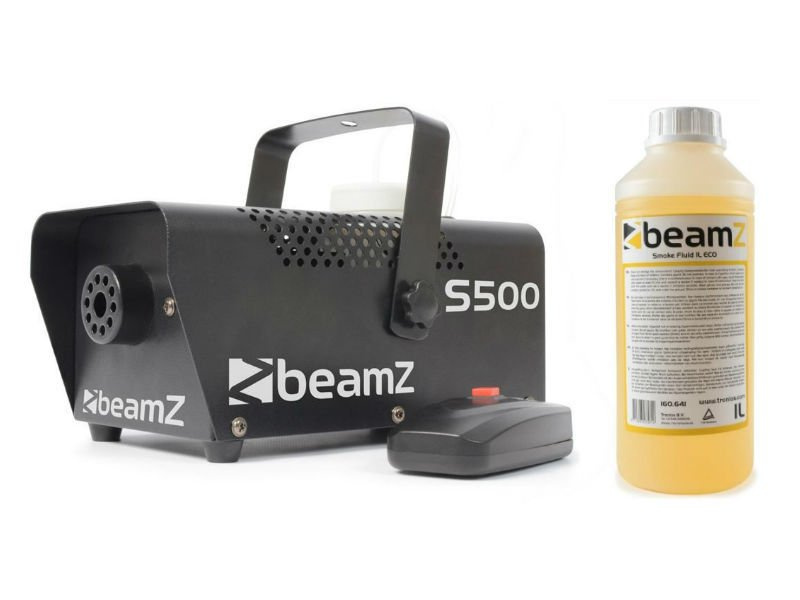 Zestaw wytwornica dymu BeamZ S500 + Płyn 1L
