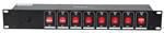 Listwa, panel włącznikowy rack 19" Ibiza LC806S 8 wyjść