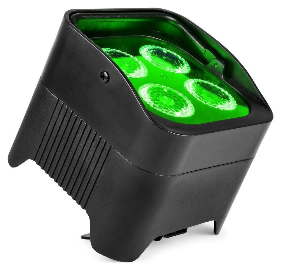 Oświetlacz Bateryjny LED Uplight BBP94W  Par 4x12W RGBWA-UV z bezprzewodowym DMX i osłoną przeciwdeszczową