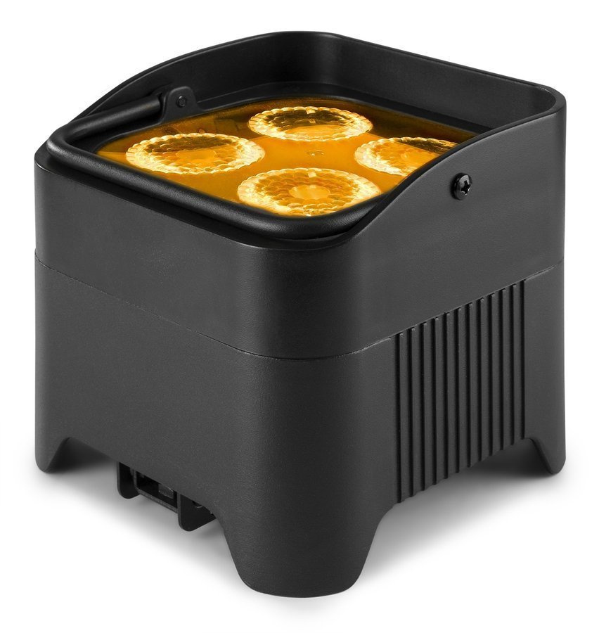 Oświetlacz Bateryjny LED Uplight BBP94W  Par 4x12W RGBWA-UV z bezprzewodowym DMX i osłoną przeciwdeszczową