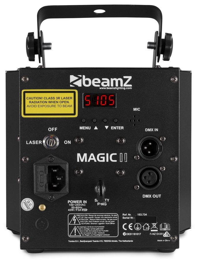 Efekt świetlny LED DERBY z laserem i stroboskopem BeamZ MAGIC2
