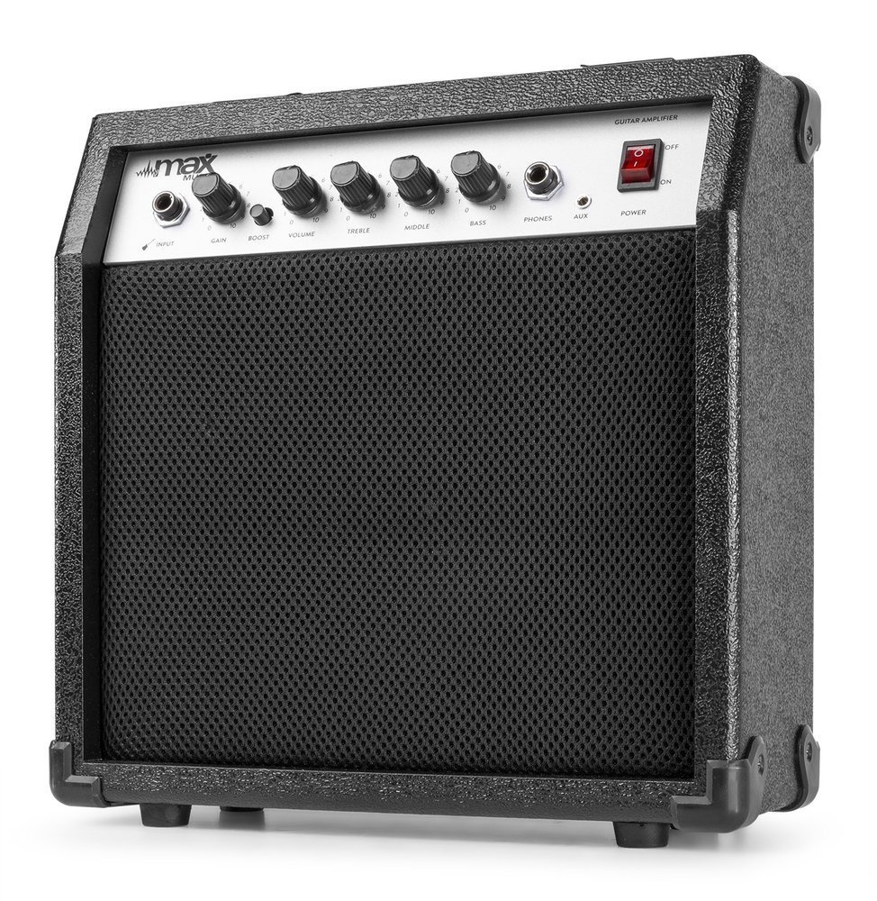 Zestaw gitara elektryczna czarna plus akcesoria