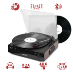 Gramofon Fenton RP102B z Bluetooth, głośnikami i nagraniem mp3 - czarny