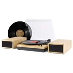 Gramofon stereo Fenton RP165L z głośnikami i bluetooth/ Jasne drewno