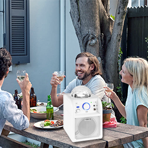 Zestaw: kolumna karaoke z mikrofonem, bluetooth i efektem świetlnym VONYX SBS50W 