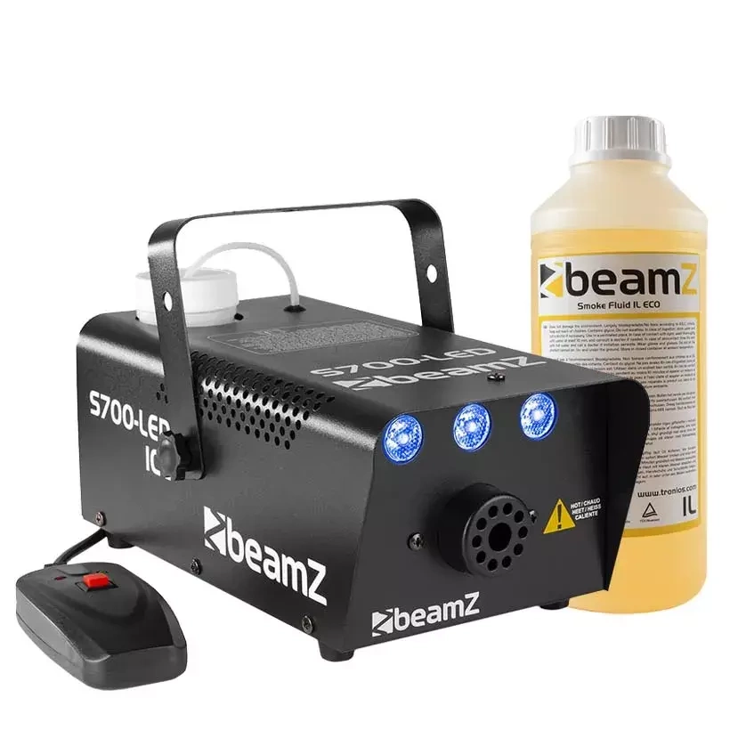 ZESTAW Wytwornica dymu z efektem LED BeamZ S700LED + Płyn