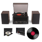 Gramofon Combi z głośnikami RP135WSET CD BT USB Fenton brązowy