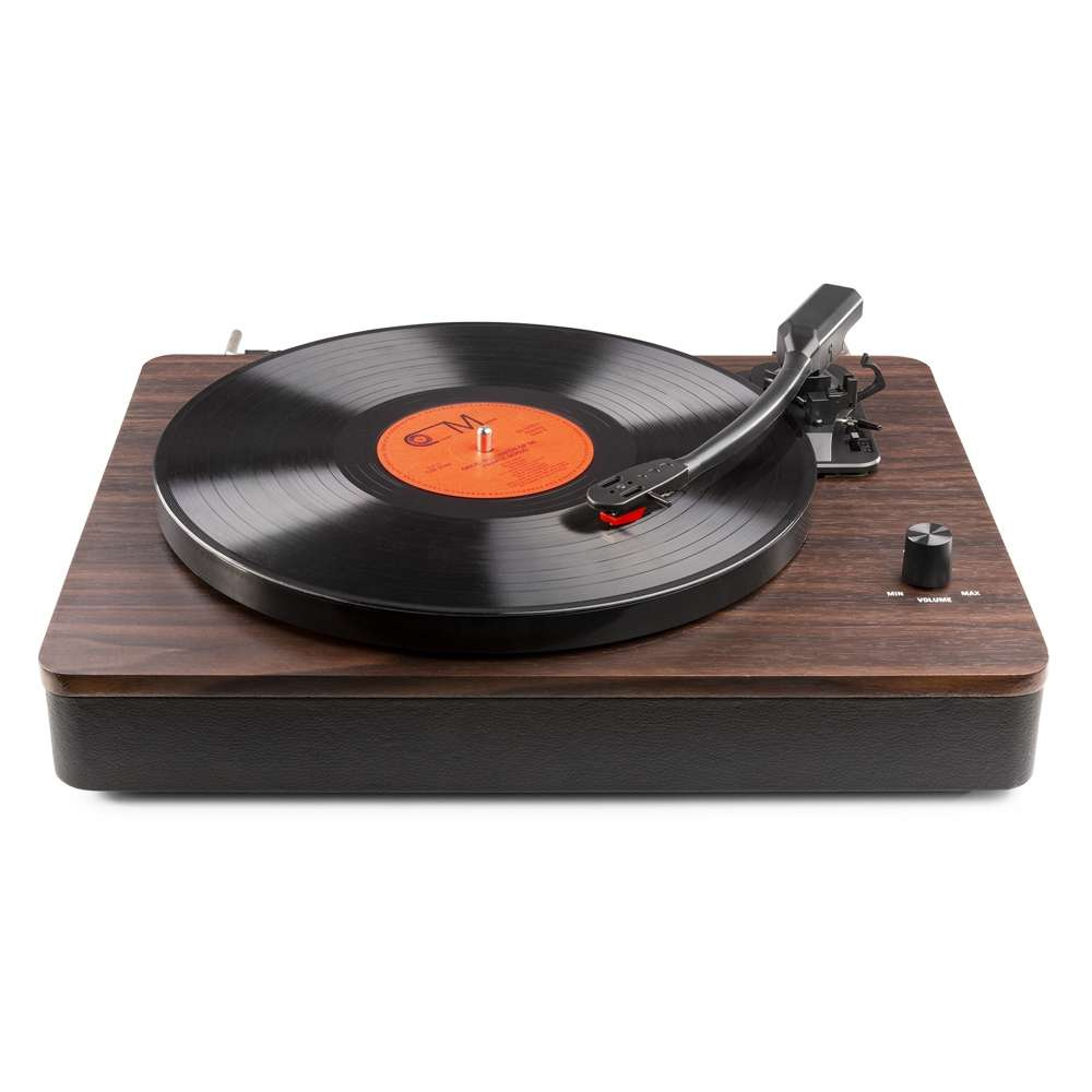 Gramofon stereo Audizio RP330D z Bluetooth i głośnikami - 100W - Brązowy+winyl gratis