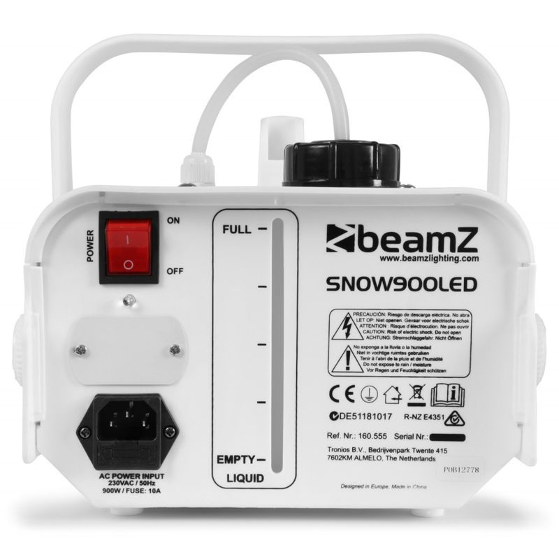 Wytwornica śniegu BeamZ Snow900LED+ Płyn do wytwornicy śniegu BeamZ 5L 