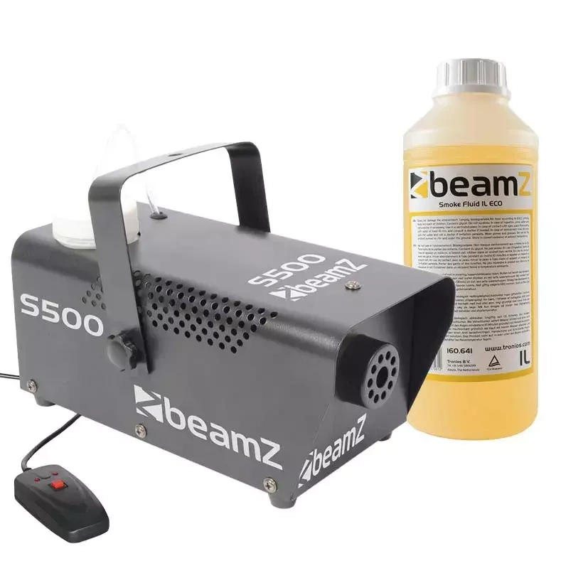 Zestaw wytwornica dymu BeamZ S500 + Płyn 1L