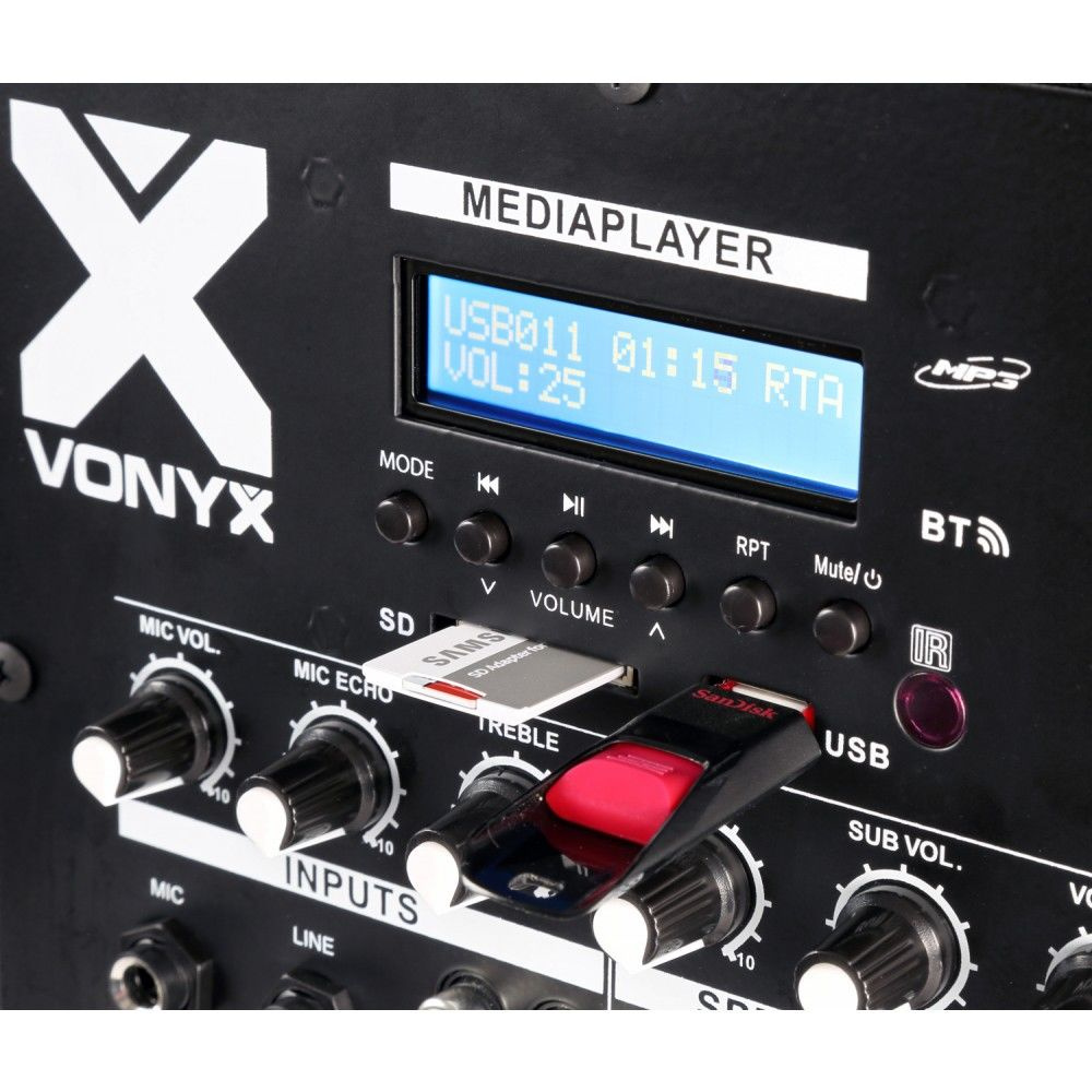 Aktywny zestaw nagłośnieniowy Vonyx VX880BT 2.1