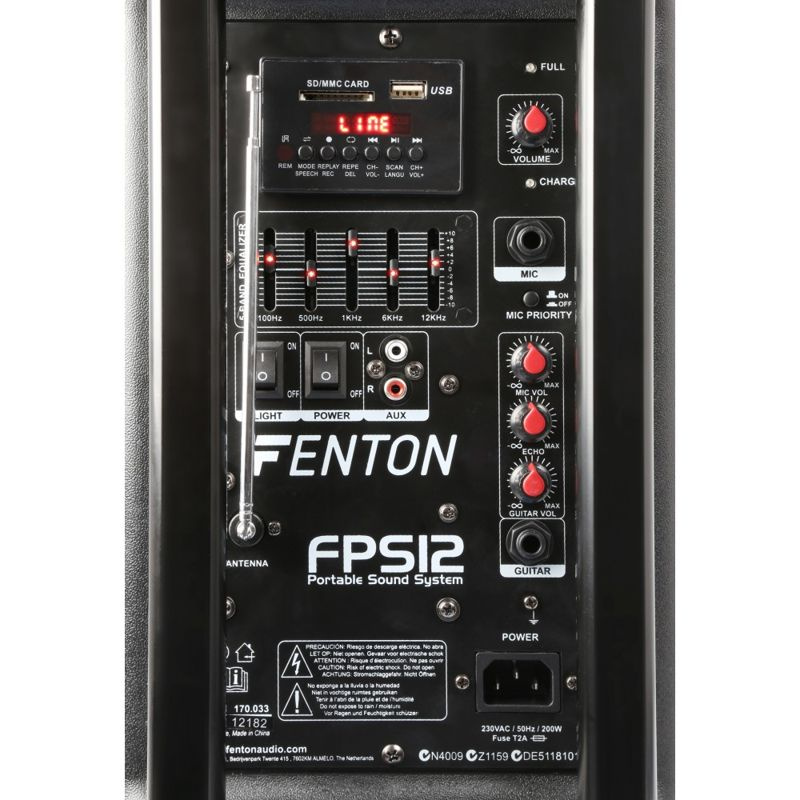 Kolumna mobilna z mikrofonem 250W Fenton FPS12