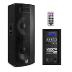 Kolumna aktywna 2x12'' BT MP3 1200W Vonyx CVB212