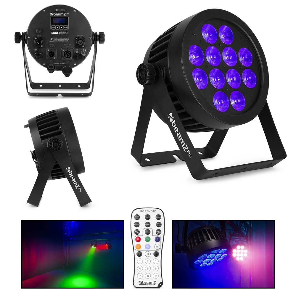 Reflektor BWA534 Led AluPAR IP65 12x15W 6-1 Beamz Pro