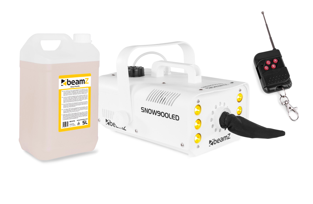 Wytwornica śniegu BeamZ Snow900LED+ Płyn do wytwornicy śniegu BeamZ 5L 