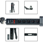 Listwa zasilająca B-REMOTE506-FR z przełącznikiem 5 gniazd Boost