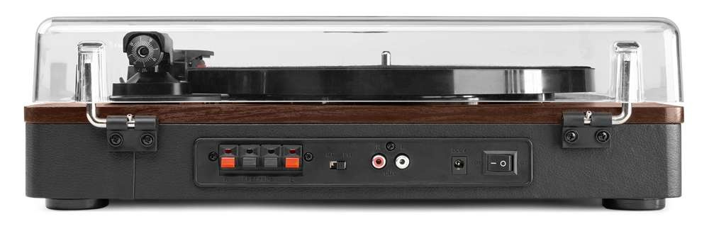 Gramofon stereo Audizio RP330D z Bluetooth i głośnikami - 100W - Brązowy+winyl gratis