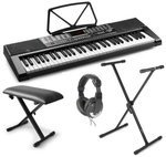 Zestaw: Keyboard 61 klawiszy USB Max KB2 Statyw Stołek Słuchawki