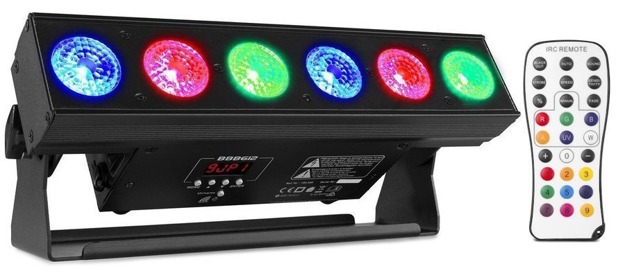 Belka oświetleniowa BBB612  LED Uplight Bar 6x12W RGBAW-UV 6-w-1 DMX