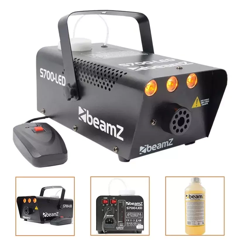ZESTAW Wytwornica dymu LED S700-LED BeamZ z płynem 1L