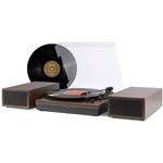 Gramofon stereo Fenton RP165D z głośnikami i bluetooth/ Ciemne drewno