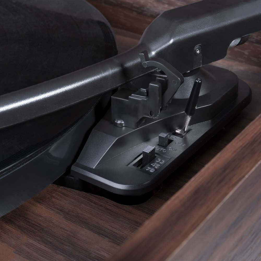 Gramofon z głośnikami Vintage USB, BT, FM ciemne drewno RP173  Fenton