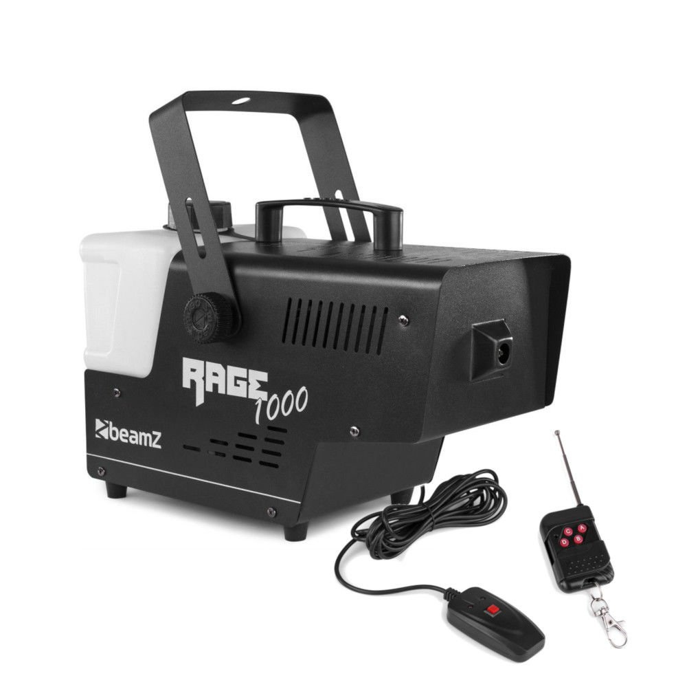 Wytwornica dymu z pilotem BeamZ Rage 1000+ Płyn do gęstego dymu 5L