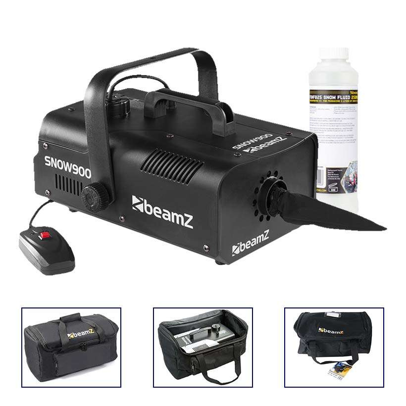 ZESTAW Wytwornica śniegu SNOW900 BeamZ + płyn 1L + torba