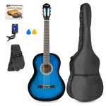 Max SoloArt Gitara klasyczna 39''+ zestaw akcesoriów Niebieska