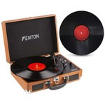 Gramofon w walizce z BT i głośnikami brązowy RP115F Fenton