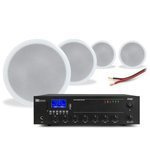 Zestaw instalacyjny 100V, głośnik sufitowy, wzmacniacz, okablowanie Power Dynamics