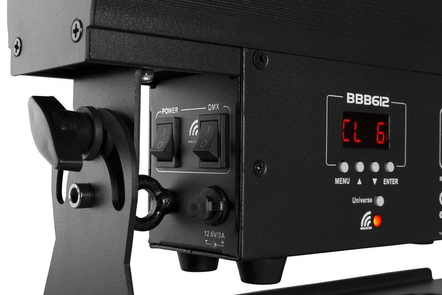 Belka oświetleniowa BBB612  LED Uplight Bar 6x12W RGBAW-UV 6-w-1 DMX