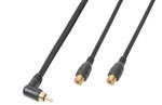 Kabel Audio RCA [M] - 2xRCA [F] 0.3 m