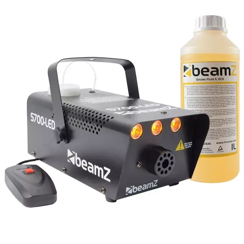 ZESTAW Wytwornica dymu LED S700-LED BeamZ z płynem 1L