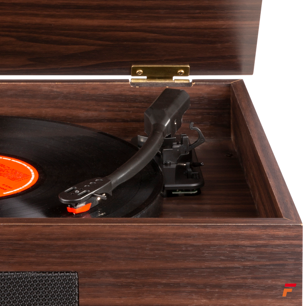 Gramofon z głośnikami Vintage USB, BT, FM ciemne drewno RP173  Fenton