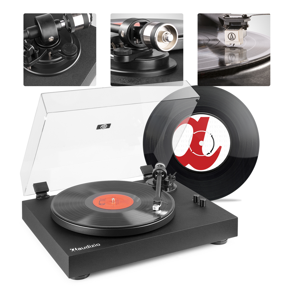 Gramofon RP340  Audizio HIFI HQ czarny z wkładką Audio Technica AT-3600L