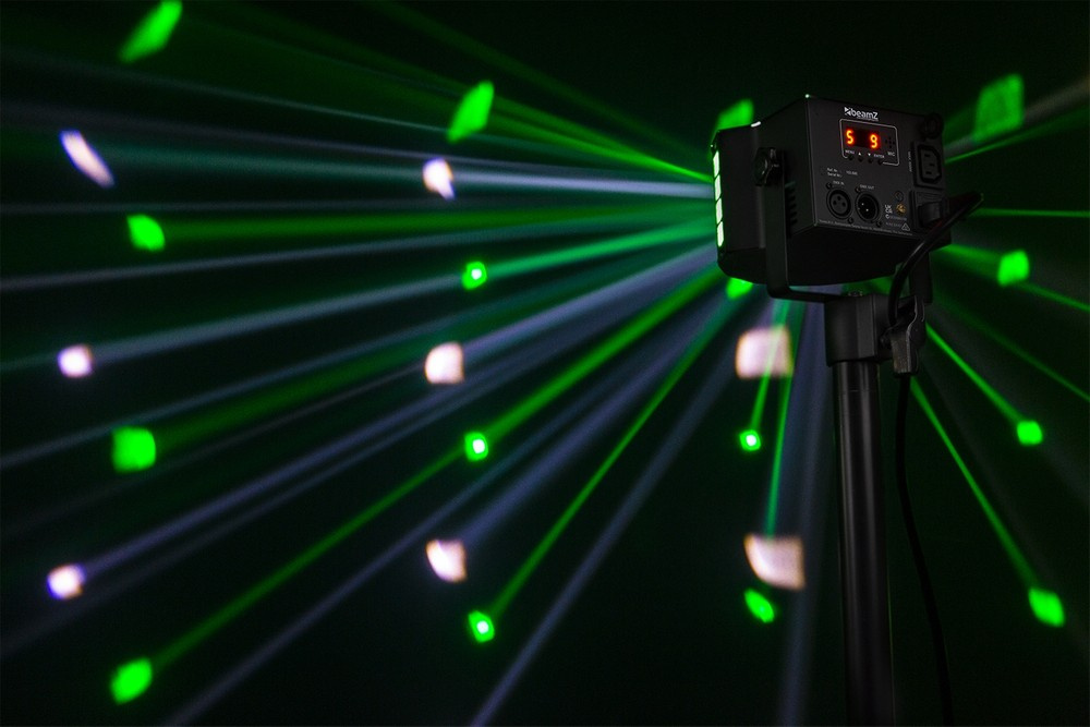 Efekt LED 2w1 z efektem Derby i stroboskopowym DerbyStrobe Beamz