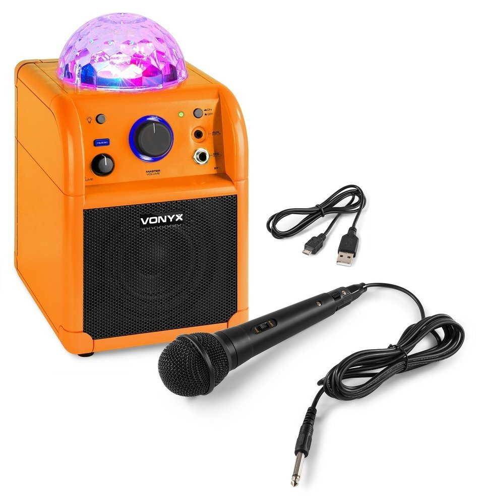Zestaw karaoke z mikrofonem, bluetooth i efektem świetlnym Vonyx SBS50L