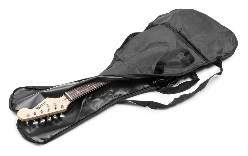 Zestaw gitara elektryczna czarna plus akcesoria