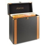 Futerał etui na płyty winylowe ok. 30szt RC35 Fenton de Lux czarno-brązowy