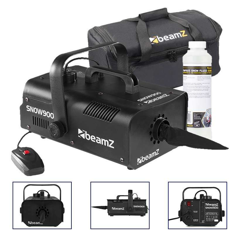 ZESTAW Wytwornica śniegu SNOW900 BeamZ + płyn 1L + torba